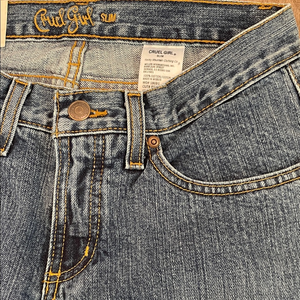Cruel Girl Slim Classic Western Blue Women's Jeans - Picture 4 of 7